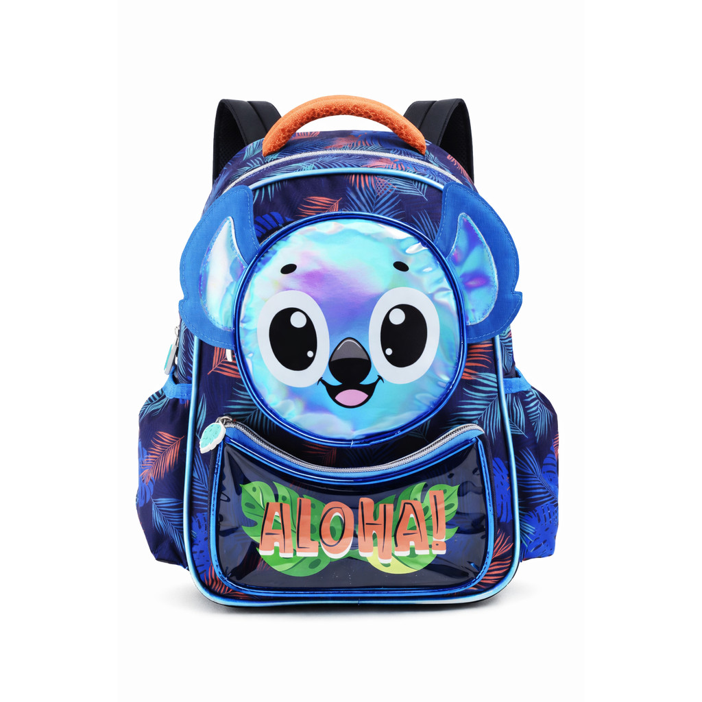 Mochila Creche De Alças Aloha Koala 3 Bolsos Denlex 30cm