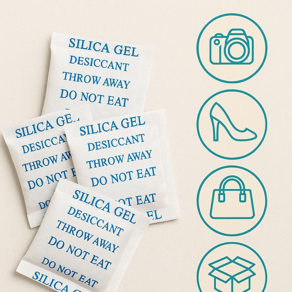 Sílica Gel 200 Unidades 1g ORIGINAL Dessecante Anti Mofo Umidade Anti Embaçante  Envio 24 Horas