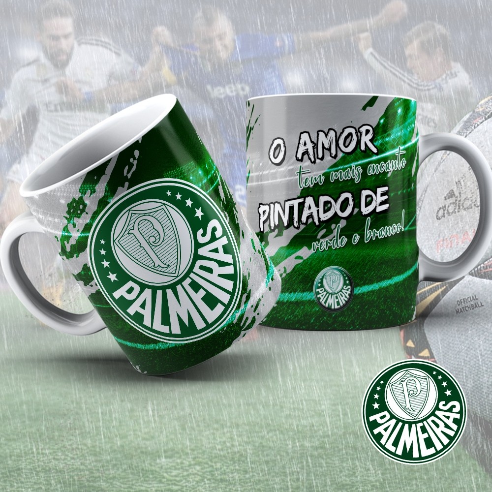 Caneca Torcedor 325ml Personalizada – Palmeiras em Oferta na Shopee