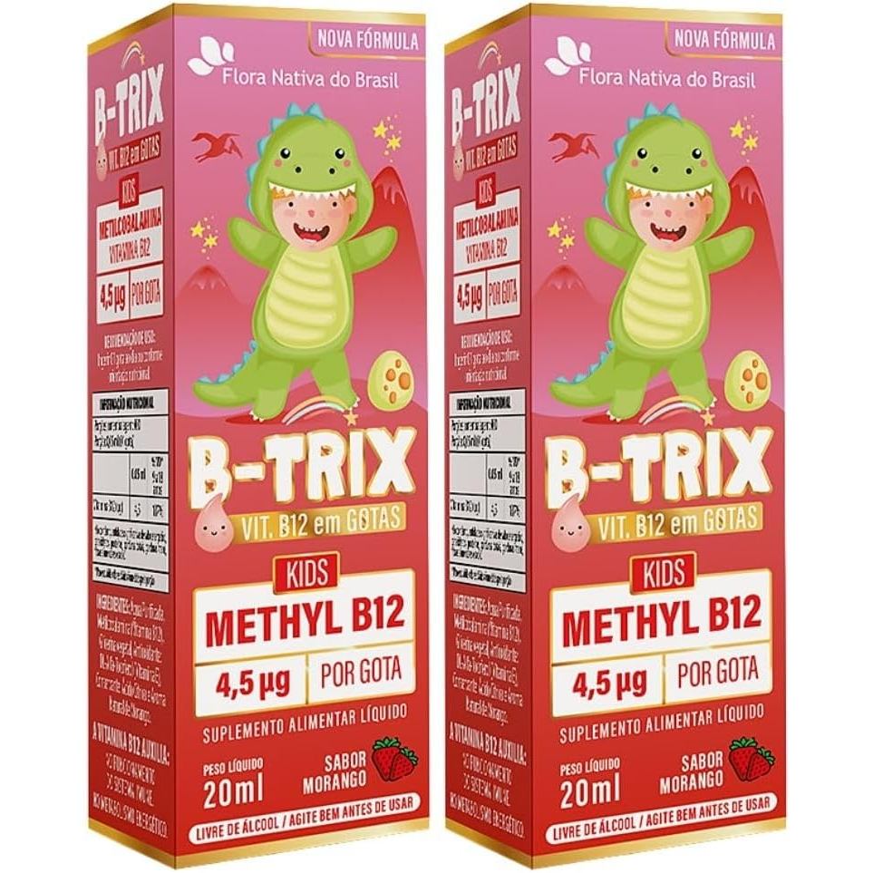KIT 2X B-TRIX Metilcobalamina (Vitamina B12 Infantil) 20ml - Flora Nativa