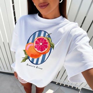 Camiseta Oversized Camiseta Camisa blusa T-shirt oversized Feminina 100%Algodão moda feminina estilosas confortavel
