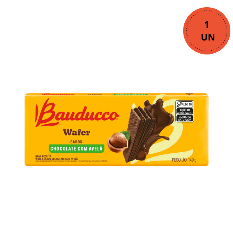 Kits 4/ 3/ 2/1  Wafer Bauducco - Crocante e Recheado 140g cada