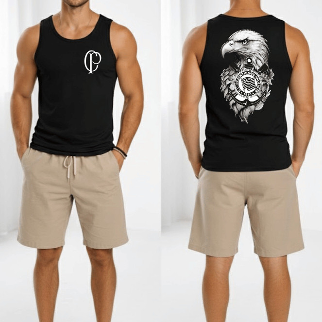 Camiseta Regata Corinthians Timão SCCP 1910 Unissex Streetwear 100% Algodão Gaviões Fiel CP