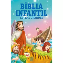 Livro Bíblia Infantil Letras Grandes com Capa Almofadada Editora Online - 9786598142100