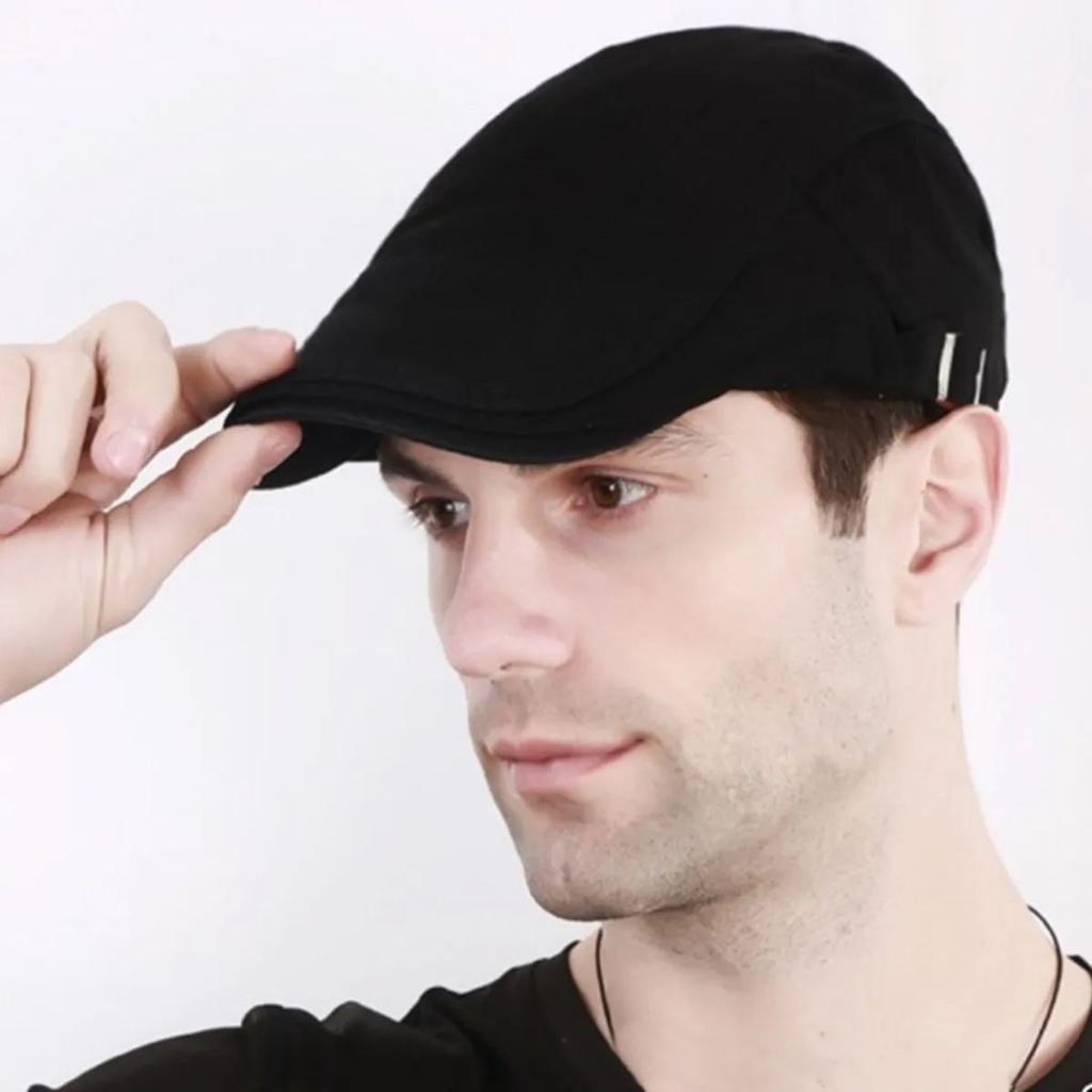 Boina Lisa Unissex Sarja Moda Retrô Casual Fivela C/ Ajuste Lateral em Oferta na Shopee