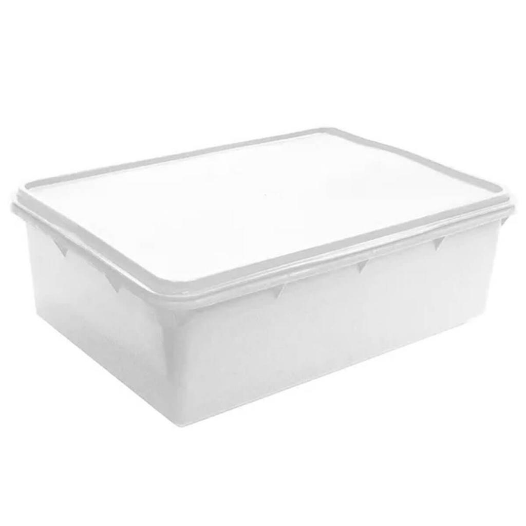 Caixa Organizadora 11L Empilhável Hermética Plasvale Plástica Retangular Closet Brinquedos
