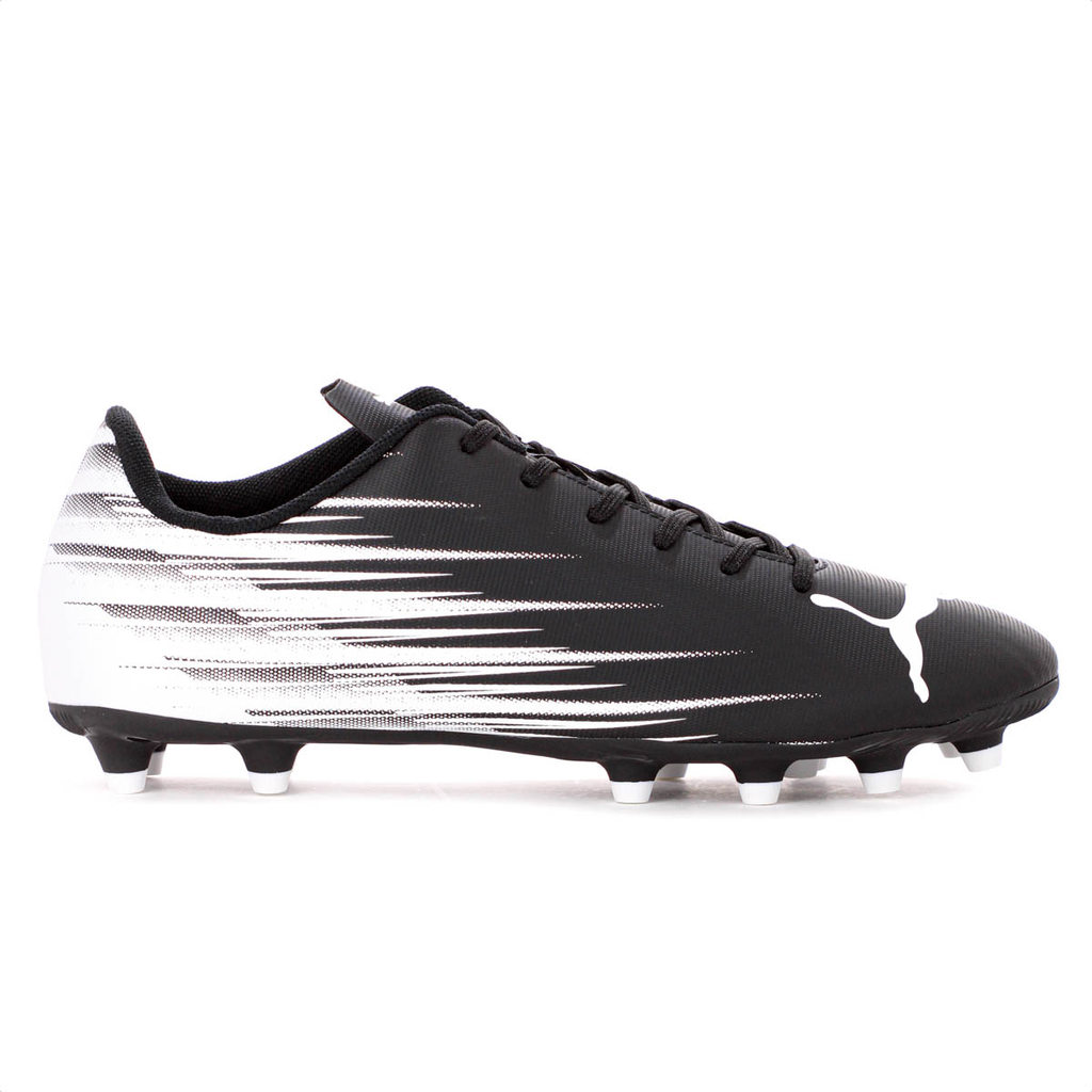 Chuteira Puma Campo Attacanto II FG/AG BDP Preto e Branco - Masculino em Oferta na Shopee