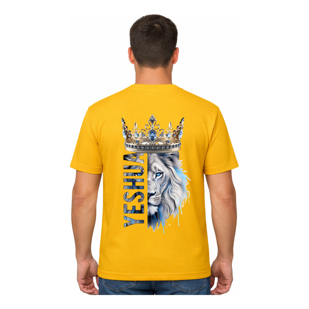 Camiseta Masculina Estampa Leão Yeshua Minimal Front
