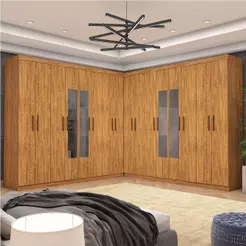 Closet Casal Duplo Rubi Premium 16 Portas Cinamomo