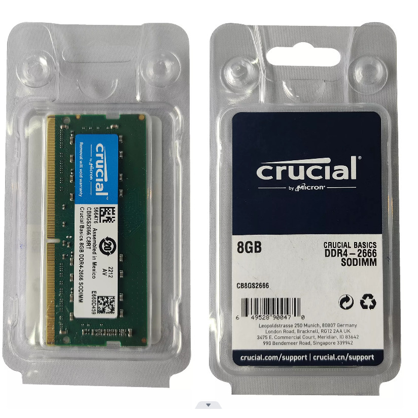 CRUCIAL DDR4 8GB 2666MHZ NOTEBOOK CT8G4SFS826A em Oferta na Shopee