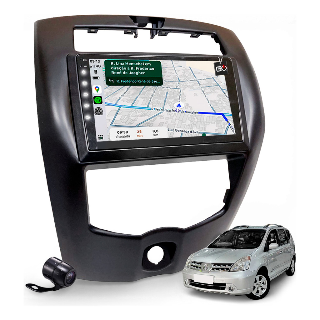 Kit Multimidia Mp10 Carplay Espelha iPhone Livina 2010-2014