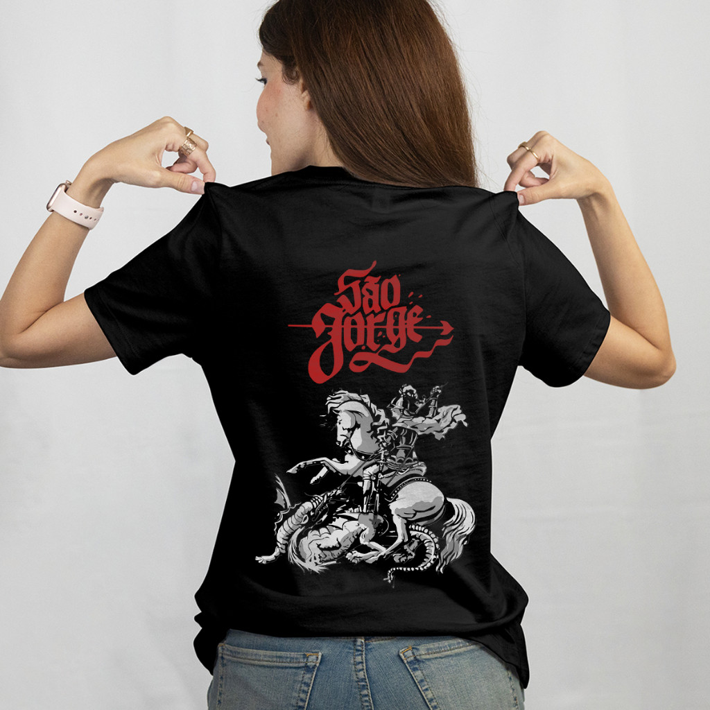Camiseta São Jorge Guerreiro da Capadocia ração 100% Algodão Premium Lançamento 2025  Envio Imediato