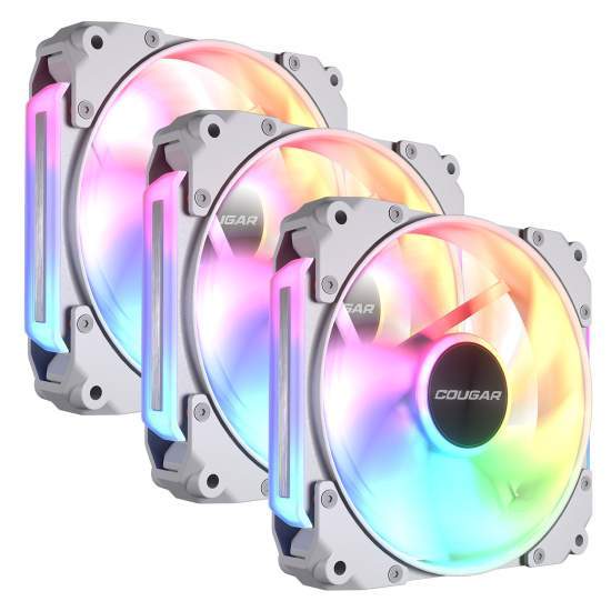 Imagem Kit fan Apolar 120 ARGB REVERSE BLADE White- CF-ARW12HW3-RGB