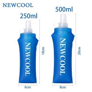 NEWCOOL 250ml ou 500ml Garrafa De Água Dobrável De Silicone Macio Ar Livre Esporte Viajar…