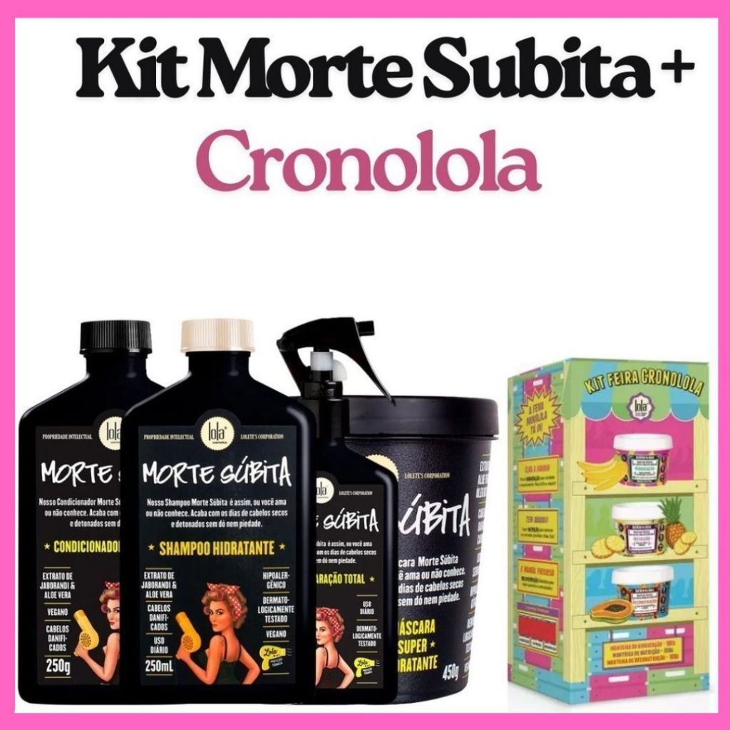 Kit Morte Subita 4 Produtos +CronoLola 3 Be(M)Dita 100g - Lola Cosmetics em Oferta na Shopee