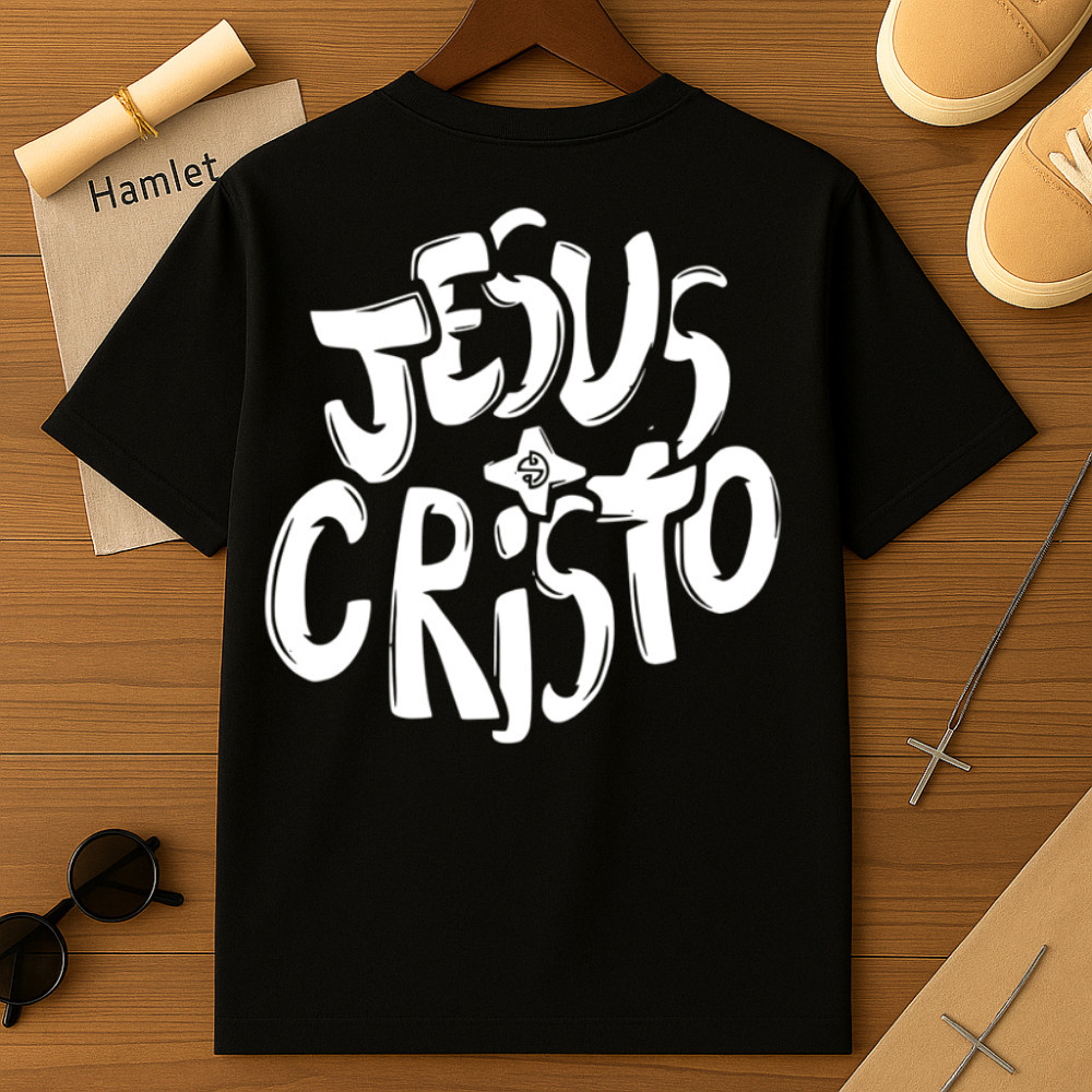 Camiseta Algodão Infantil Masculina Estampada Jesus Cristo 305 Cristã Religiosa Igreja Passeio Presente Aniversário