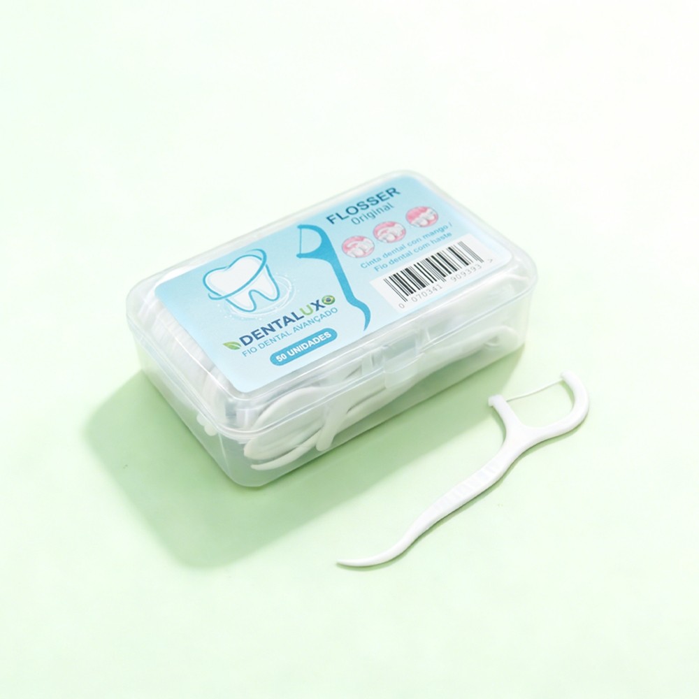 Kit com 50/100/300 Unidades de Fio Dental Haste Formato Arco Ultrafino