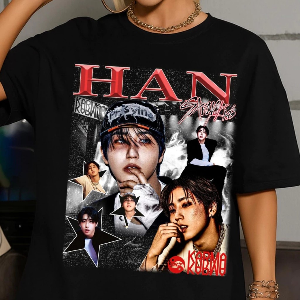 Tshirt Feminina Kpop Han Red Estampada Lançamento Camiseta 100% Algodão Camisetão  Oversized - Estampaê