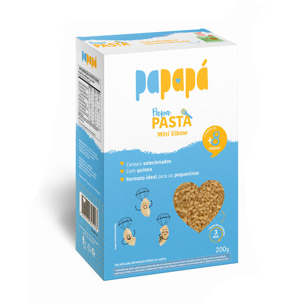 Papa Pasta Papapá Kinoa Alimento Infantil +8 meses 200g em Oferta na Shopee
