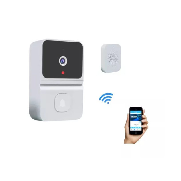 Campainha Externa Interfone Sem Fio Com Câmera De Vídeo Wifi Via App