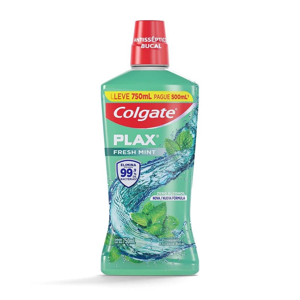 Enxaguante Bucal Colgate Plax Fresh Leve 750ml Pague 500ml