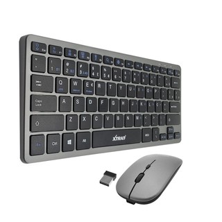 Kit Teclado e Mouse Sem fio Bluetooth Conexão 2.4ghz Recarregável