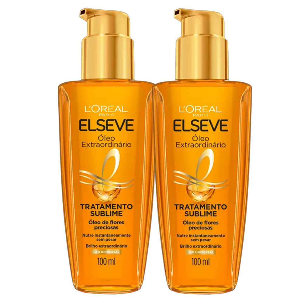 Kit Óleo Capilar Elseve Extraordinário  100ml - 2 Unidades em Oferta na Shopee