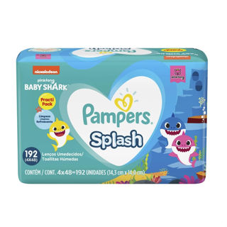 Lenço Umedecido Pampers Baby Shark - 192 Unidades em Oferta na Shopee