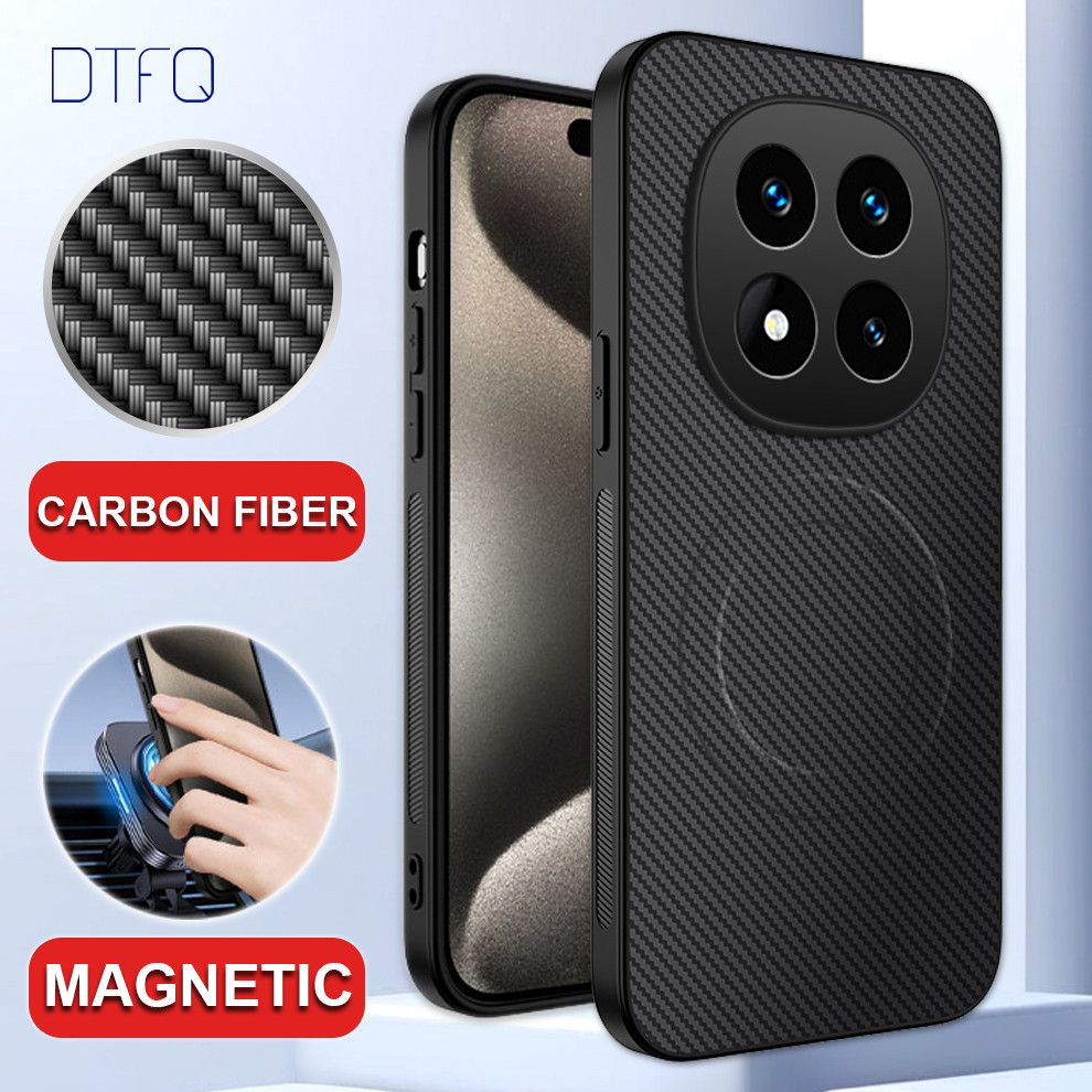 Capinha De Fibra De Carbono Capa De Couro De Luxo para POCO X7 5G / POCO X7 Pro 5G