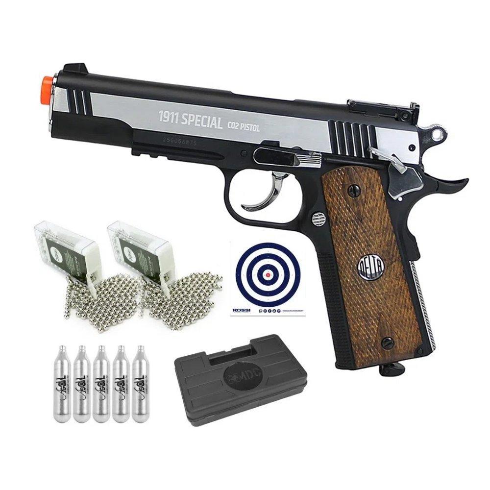 Pistola Pressão Colt 1911 Special 4,5+Co2+Esferas+alvos+Capa em Oferta na Shopee