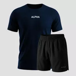 Kit Bermuda+Camiseta Dry Fitness Academia Alpha Co