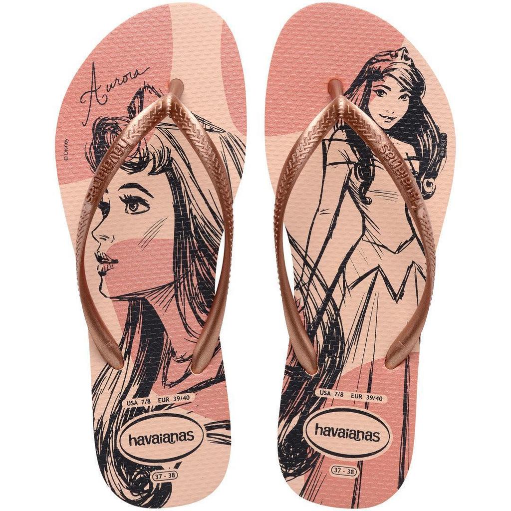 Chinelo Havaianas Slim Princesas Argila