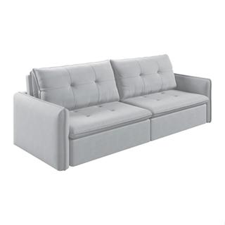Sofá 3 Lugares Retrátil e Reclinável Braga Linho Gelo 220 cm em Oferta na Shopee