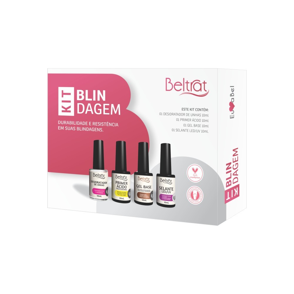 Kit Blindagem Beltrat Primer + Gel Base + Desidrat + Selante