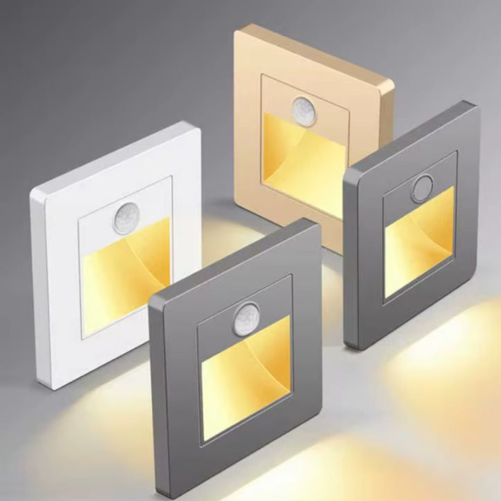 Kit 5 Balizador Led Embutido Parede 3w Com Sensor De Movimento Presença Bivolt 110v-220v