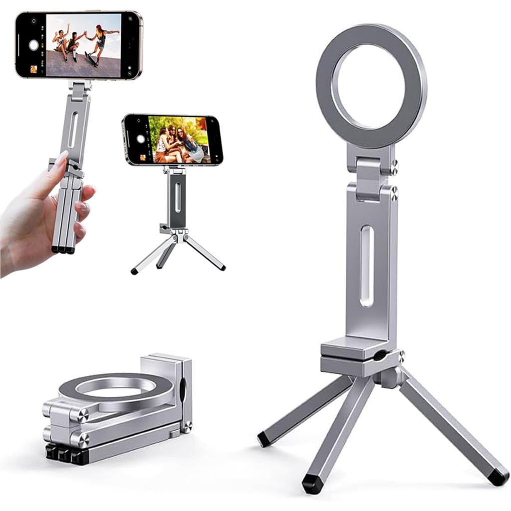 Suporte Magnético para Celula Giratório 360° para Mesa, Ideal para Live e Selfies