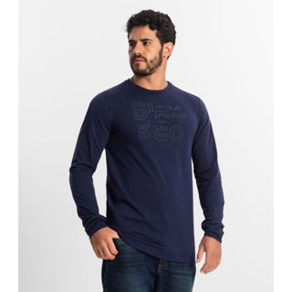 Camiseta Masculina Manga Longa Diametro Azul em Oferta na Shopee