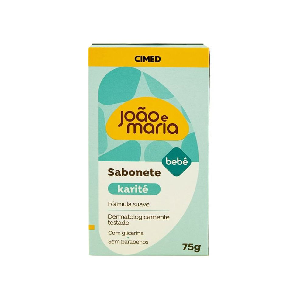 Sabonete em Barra Glicerina Cimed Bebê João e Maria Karité 75g em Oferta na Shopee