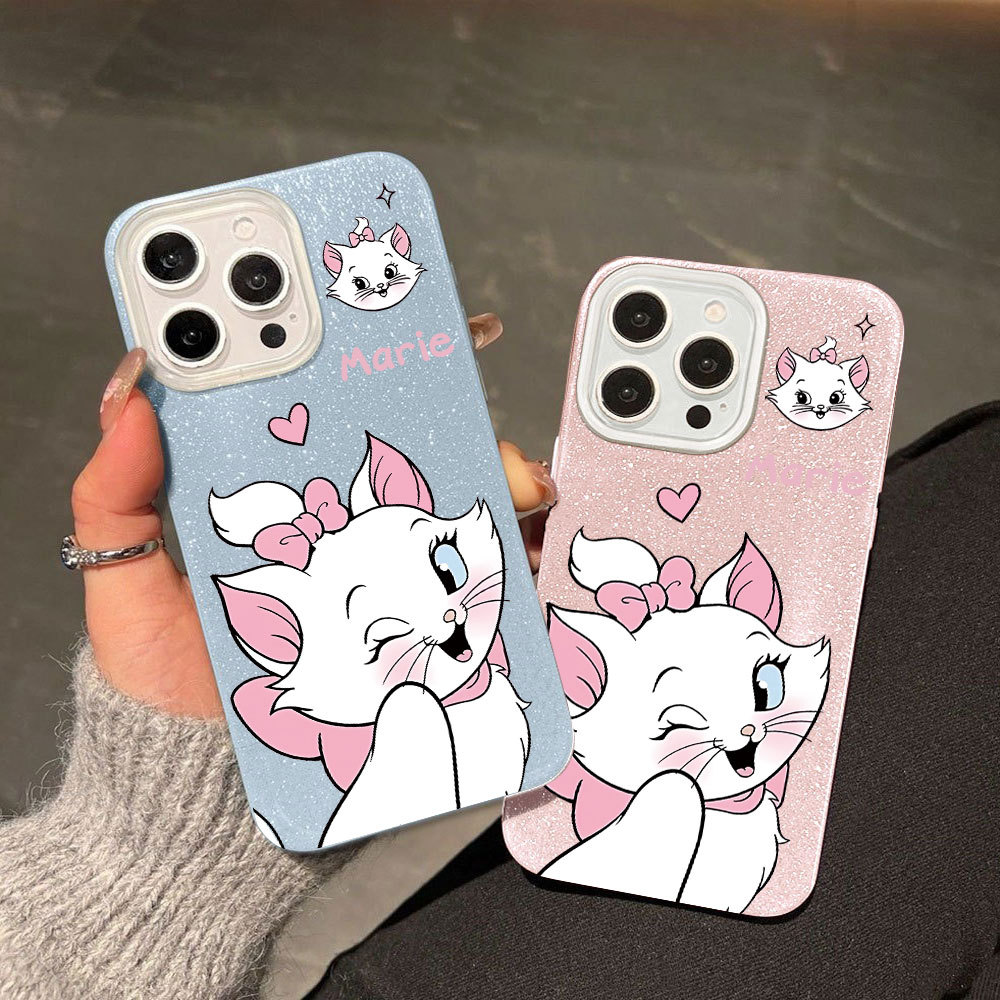 Capinha iPhone Capinhas diferentes Capa iPhone Capinha Brilhante Marie Aristogatos Para 17 16 15 14 13 12 11 Pro Max Xr