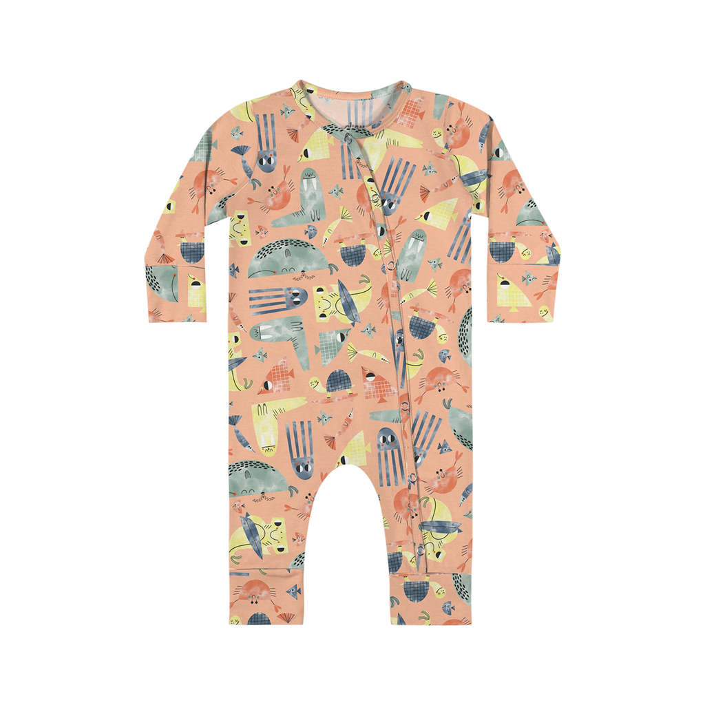 Macacão Bebê Unissex Com Botões Elian Laranja em Oferta na Shopee