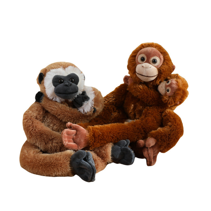 Pendurado Mãe E Filho Macaco Gorila Lemur Boneca De Pelúcia Braço Longo Cortina Tieback Brinquedo Para Crianças Presente