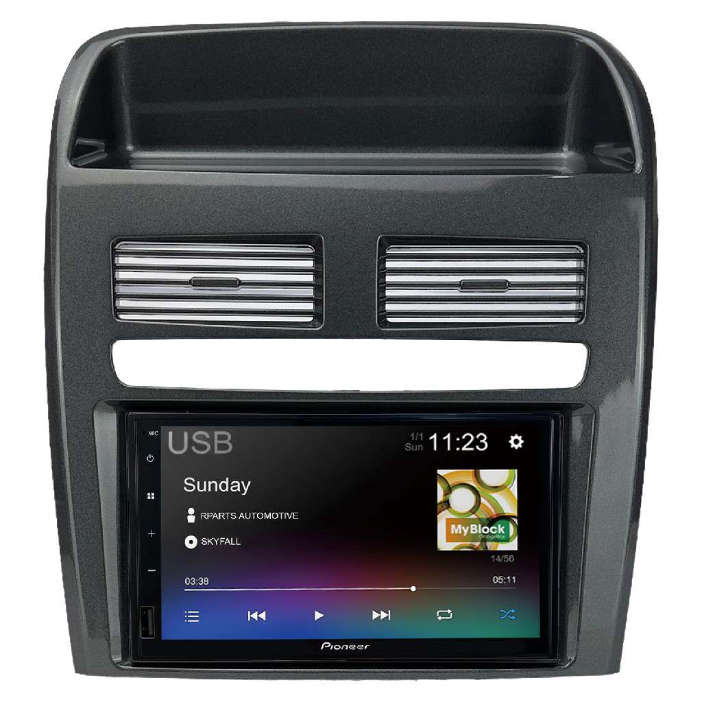 Kit Central Multimidia Pioneer Fiat Linea 2008/2012 Grafite