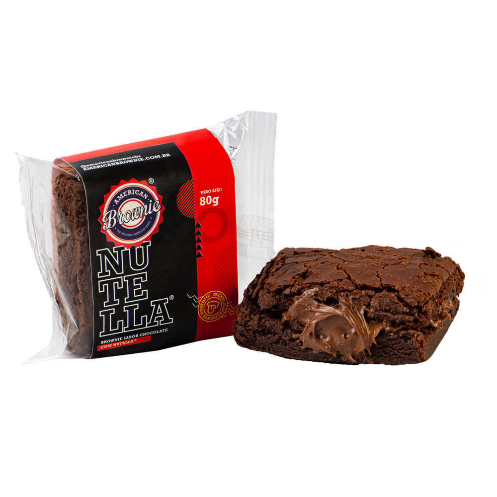 Brownie American Sabor Chocolate com Nutella 80g em Oferta na Shopee
