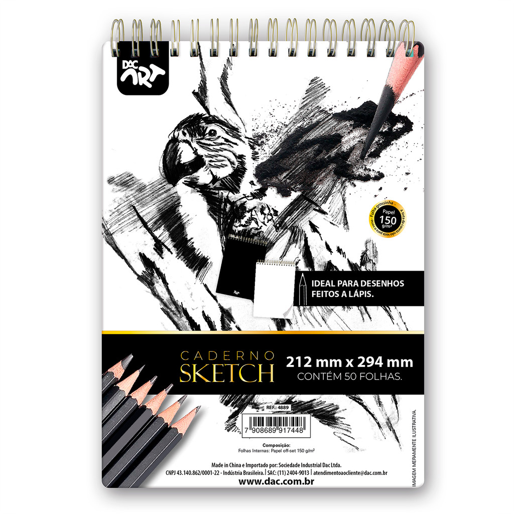 Caderno de Desenho - Sketch Book (150g/m²)