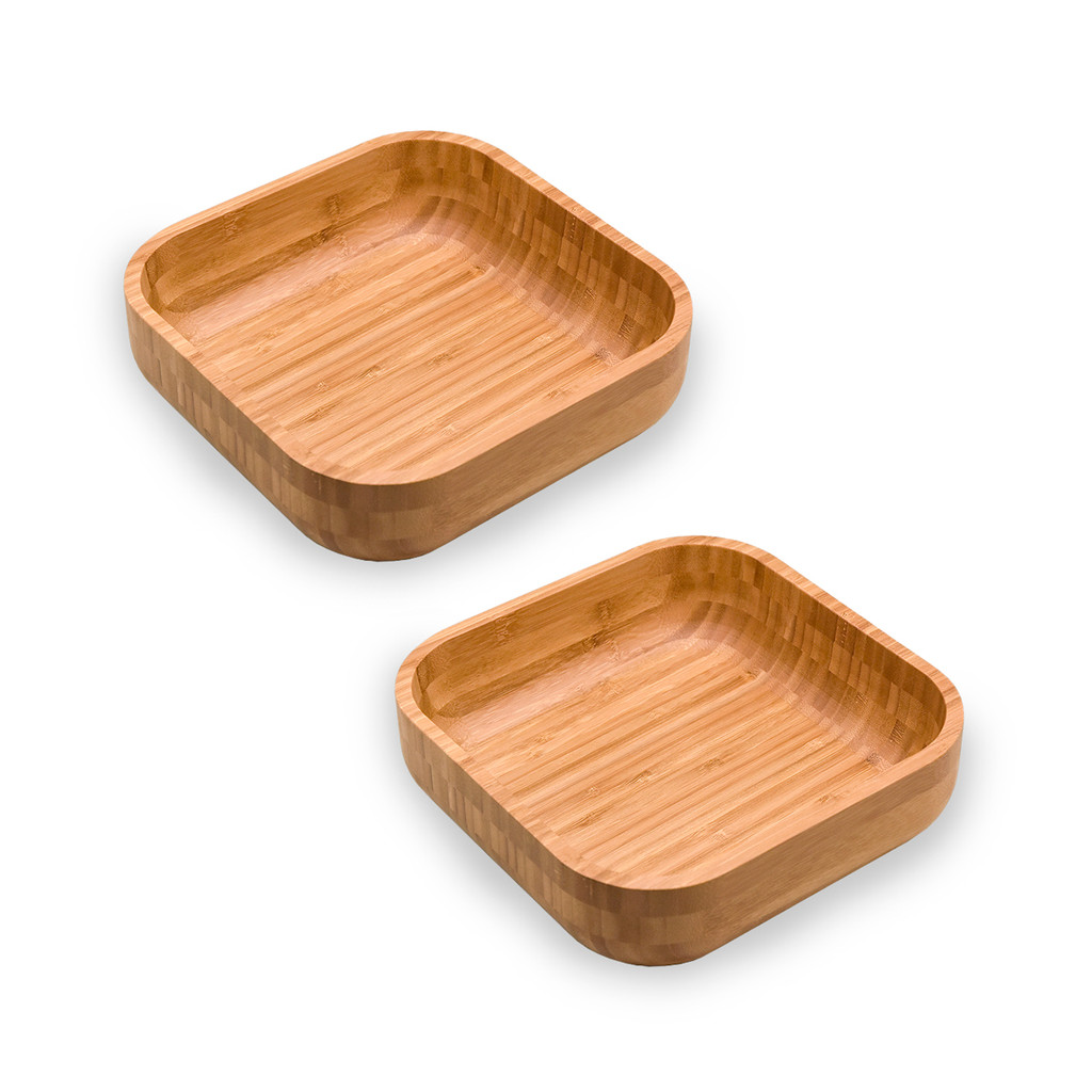 Kit 2 Bowls Quadrados de Bambu - Oikos em Oferta na Shopee