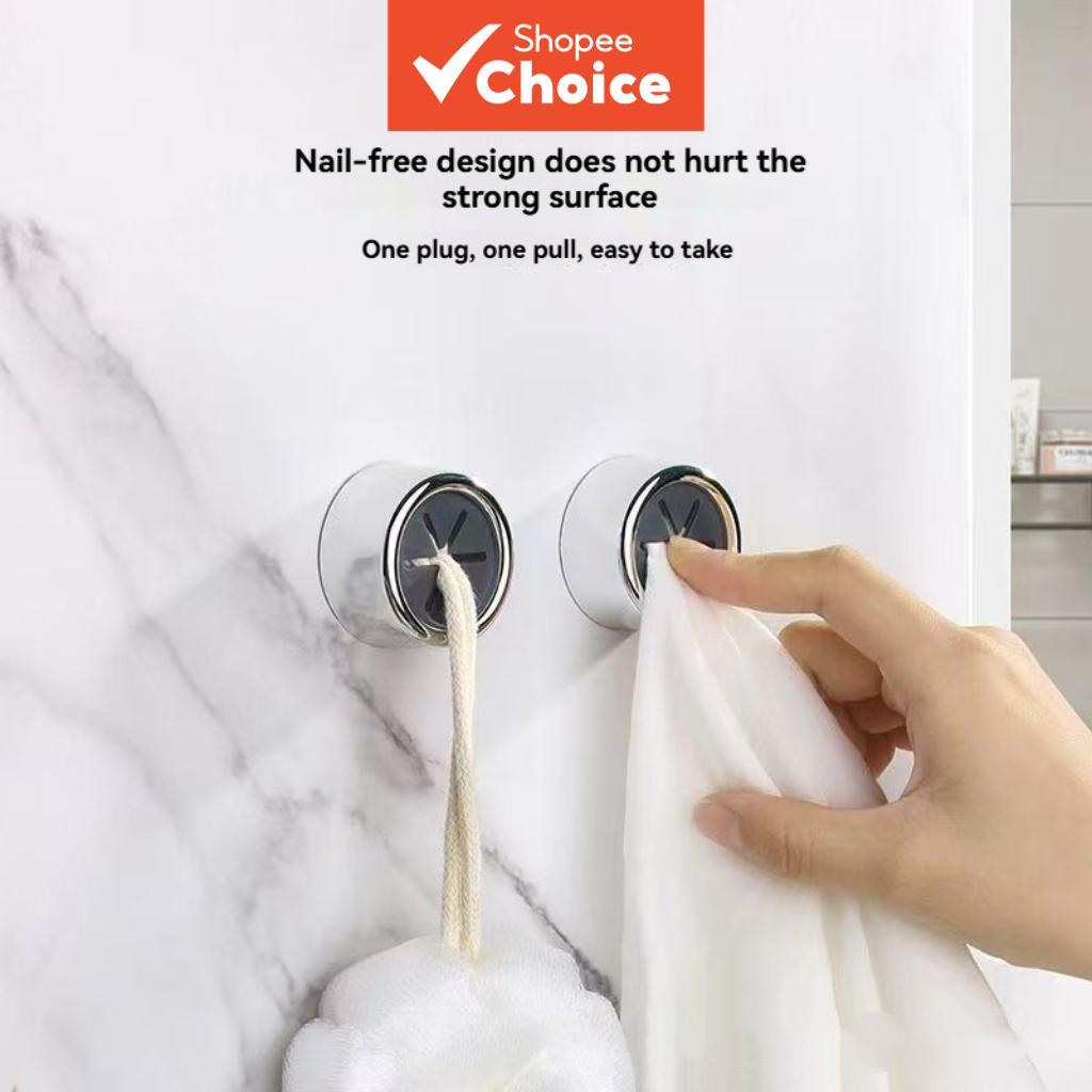  Suporte de Toalhas Sem Furadeira, Cabide de Parede para Banheiro e Lavabo