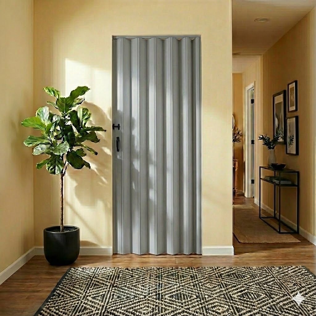 Porta Sanfonada de Pvc 210cm X 70cm Belplast Cinza em Oferta na Shopee