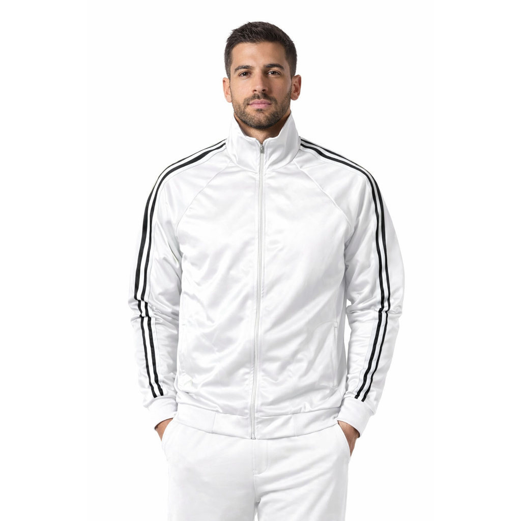 Jaqueta Masculina Gola Alta com Faixas Dryfit Moda Outono/Inverno 2K26 em Oferta na Shopee