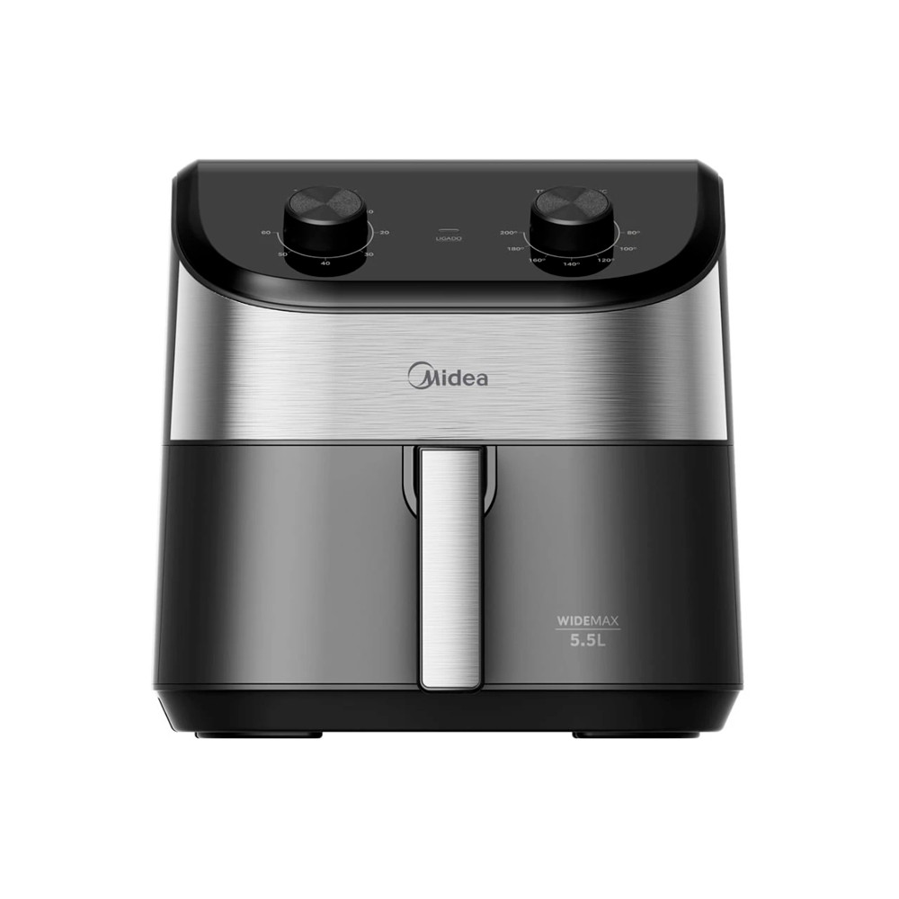 Fritadeira Air Fryer Midea  Widemax Cyclone 5,5l Preto Inox 220V em Oferta na Shopee