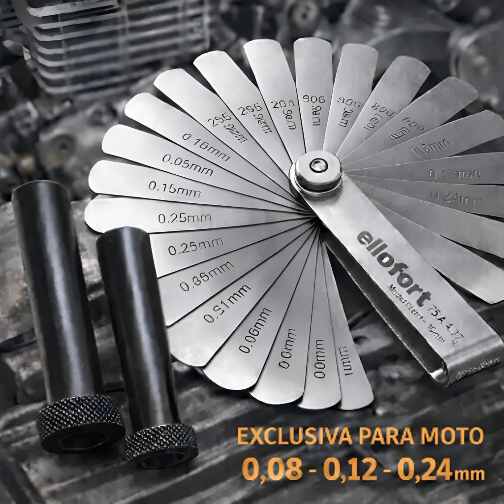 Calibre Folga 27 Lamina Regulagem Valvula Regulador de Cabeçote Velas Motos Carros em Oferta na Shopee